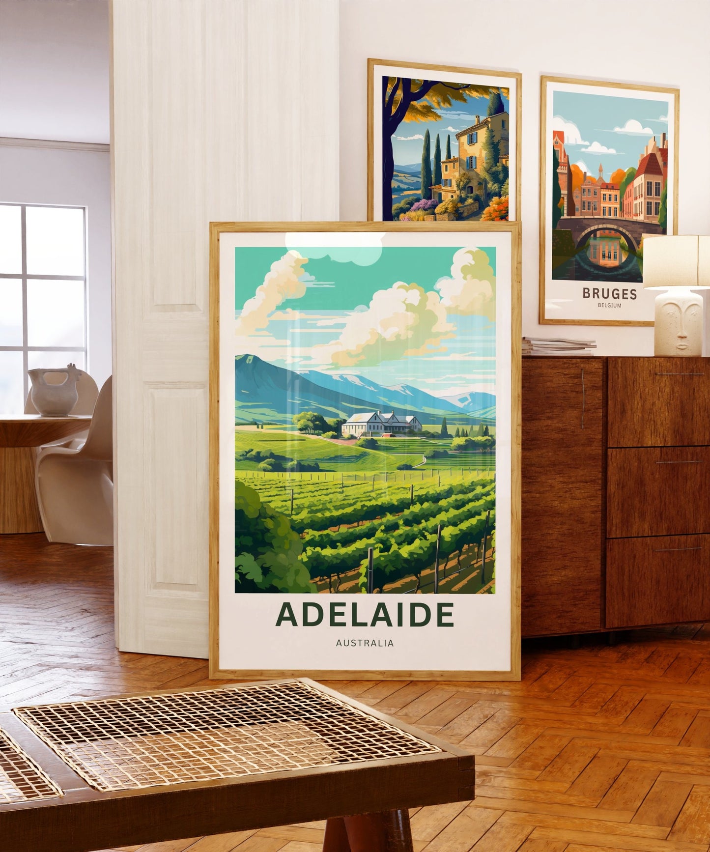 Adelaide Travel Print - Vineyard Charm