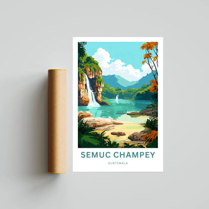 Semuc Champey Travel Poster