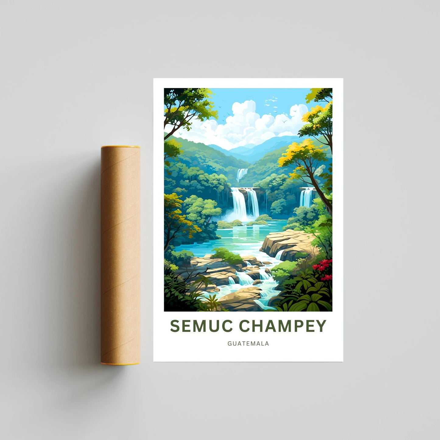 Semuc Champey Travel Poster