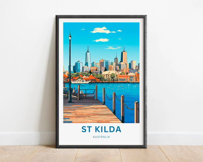 St Kilda Travel Poster