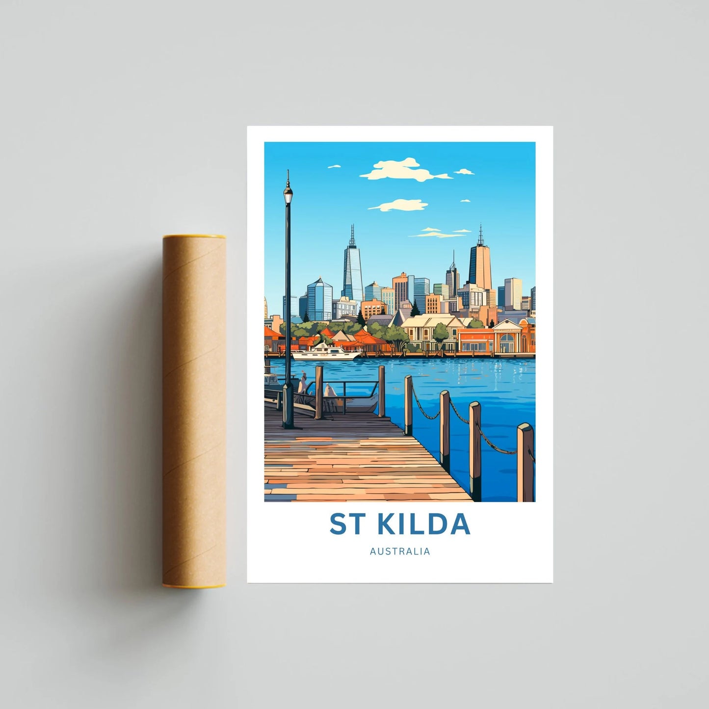 St Kilda Travel Poster