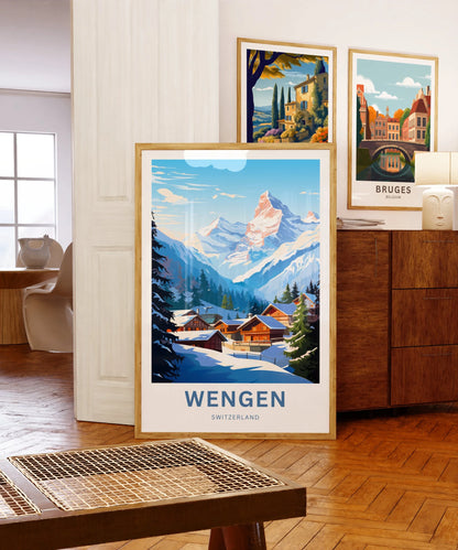 Wengen Travel Poster