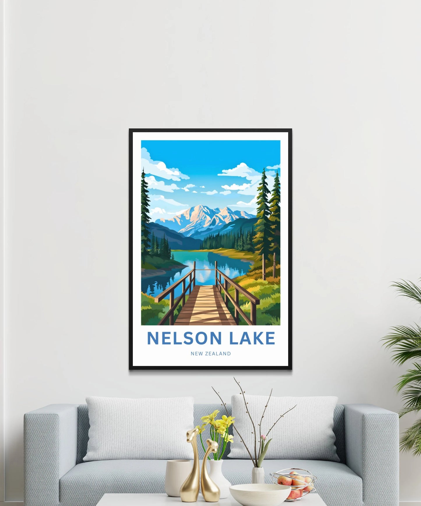 Nelson Lakes Travel Poster