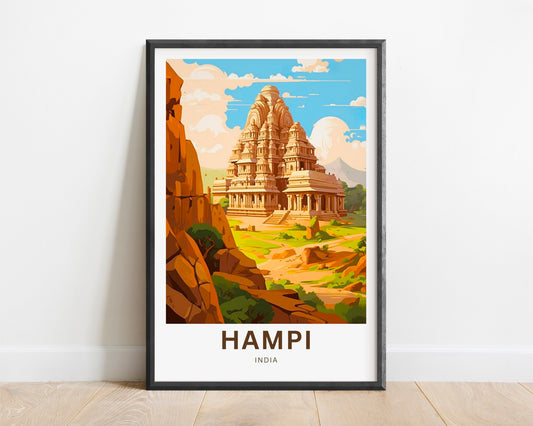 Hampi Travel Poster