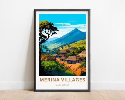 Merina Villages Travel Poster