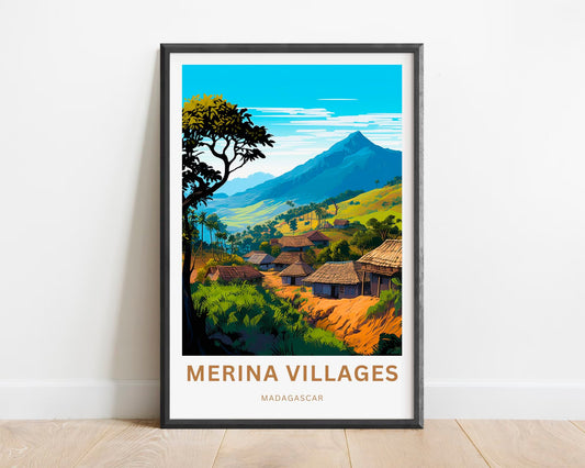 Merina Villages Travel Poster