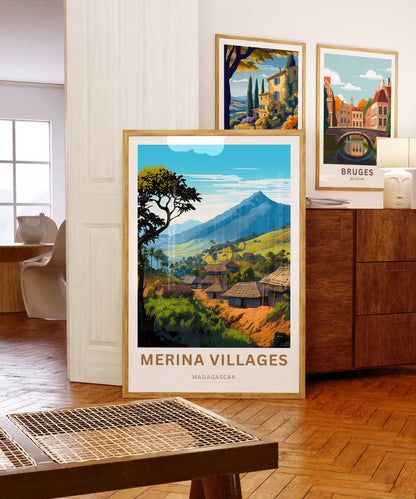 Merina Villages Travel Poster