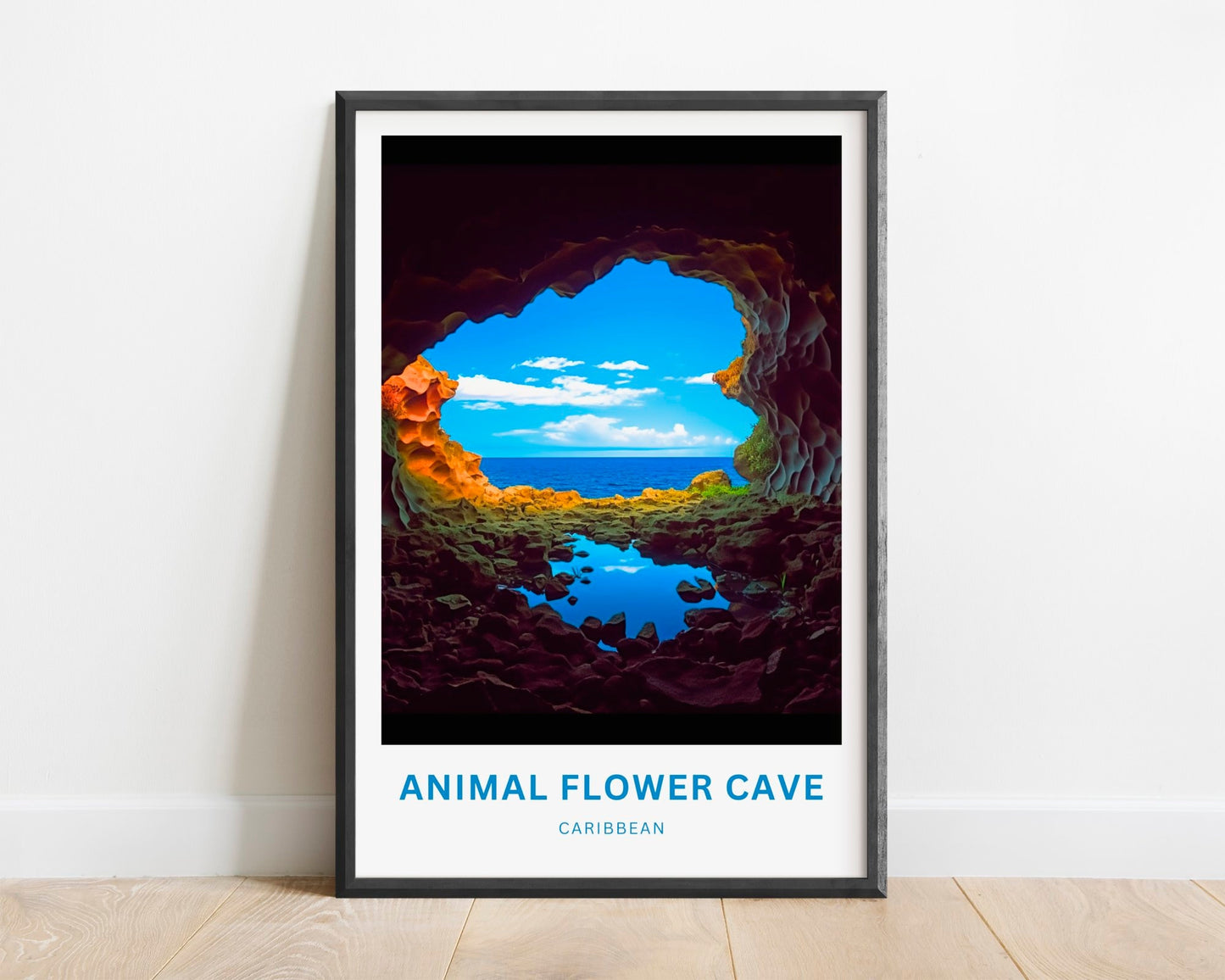 Animal Flower Cave Travel Poster