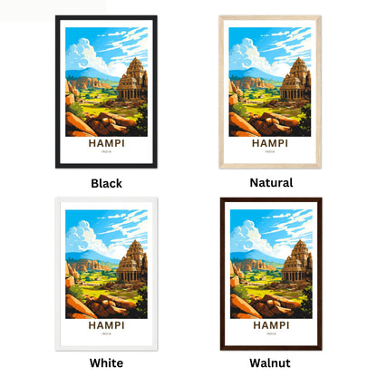 Hampi Travel Poster