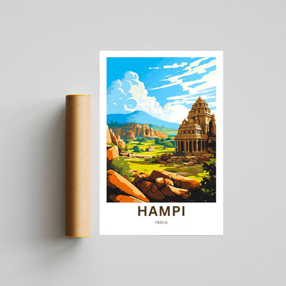 Hampi Travel Poster