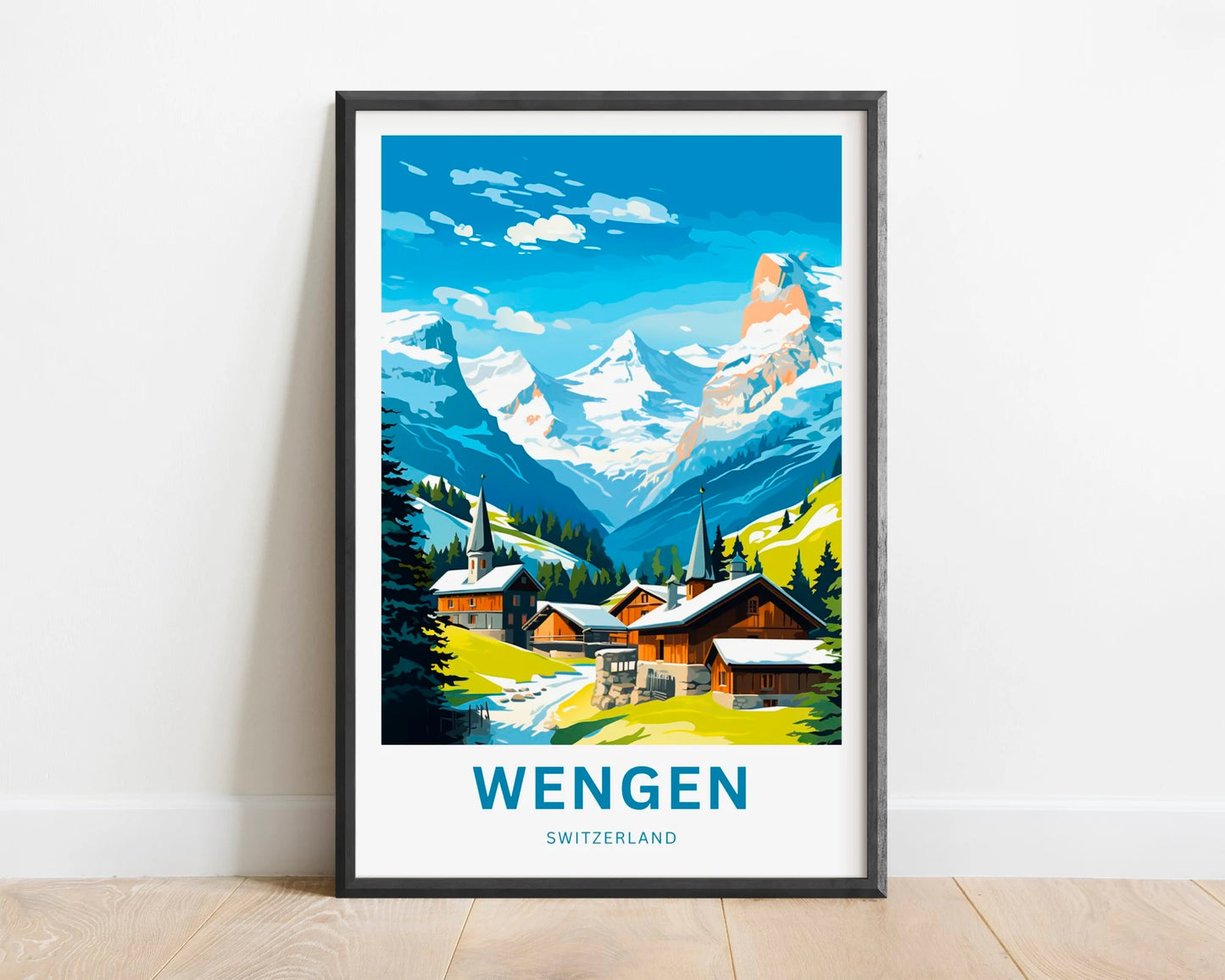 Wengen Travel Poster