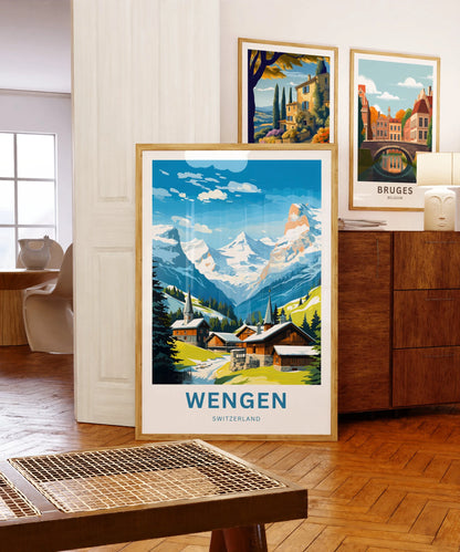 Wengen Travel Poster