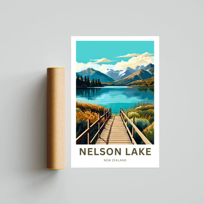 Nelson Lakes Travel Poster