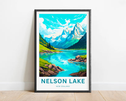 Nelson Lakes Travel Poster