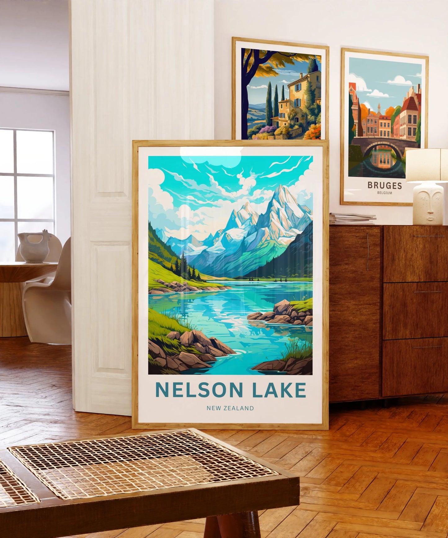 Nelson Lakes Travel Poster