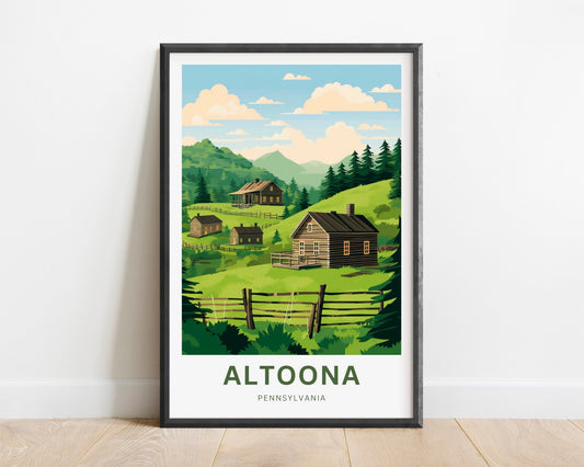 Altoona Travel Poster - Mountain Views