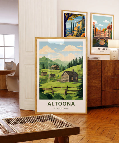 Altoona Travel Poster - Mountain Views