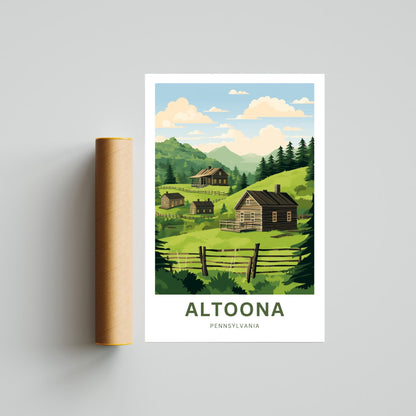 Altoona Travel Poster - Mountain Views