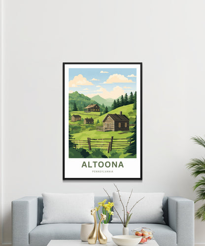 Altoona Travel Poster - Mountain Views