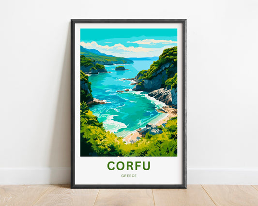 Corfu Travel Poster