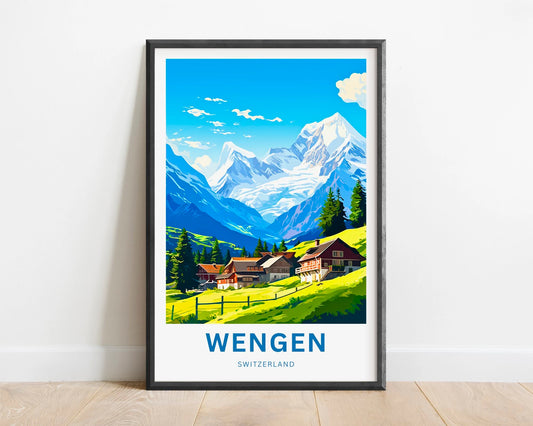 Wengen Travel Poster