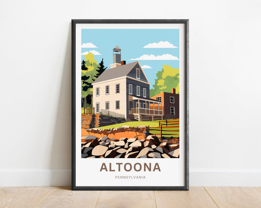 Altoona Travel Poster - Historic Downtown