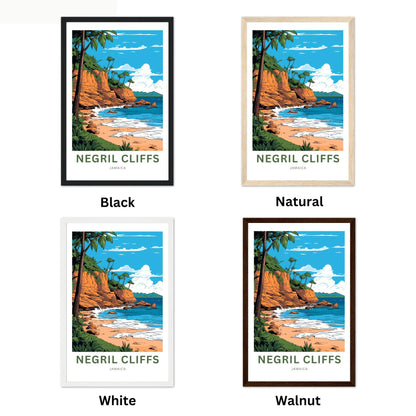 Negril Cliffs Travel Poster