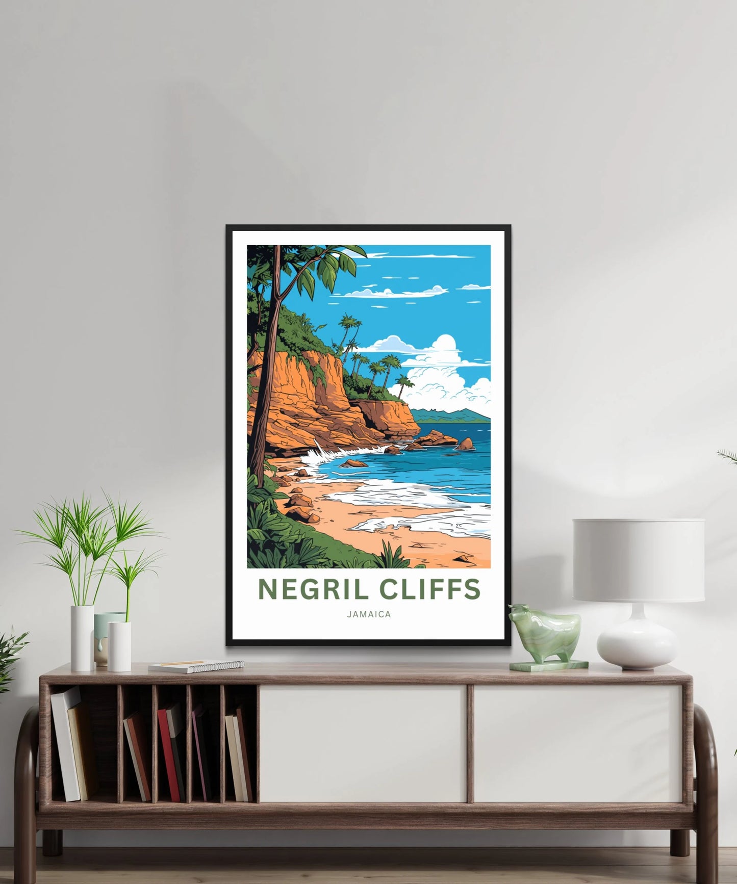 Negril Cliffs Travel Poster