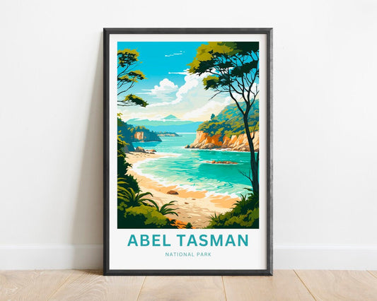 Abel Tasman Park Travel Poster - Golden Sands