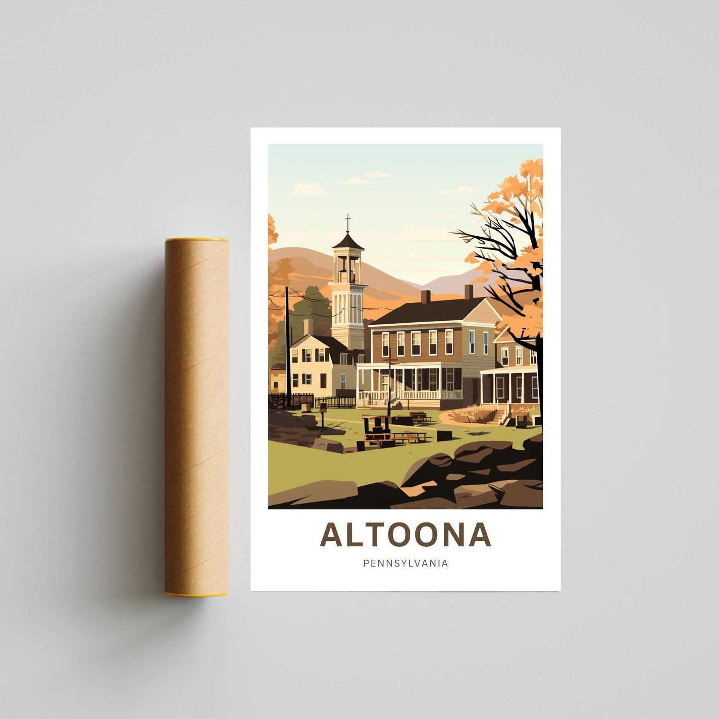 Altoona Travel Poster - Architectural Gems