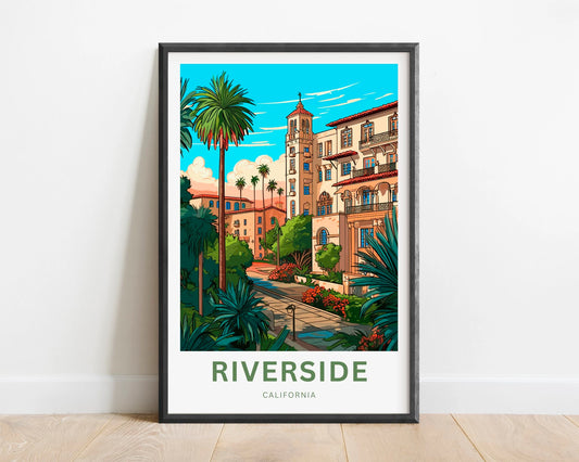 Riverside Travel Poster