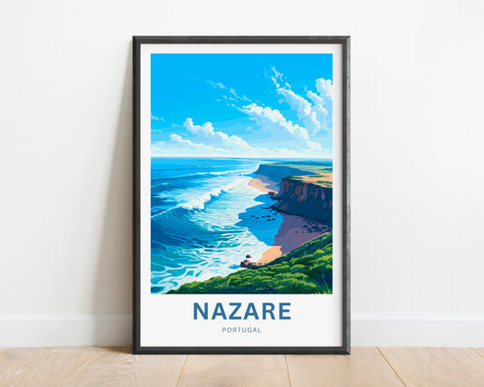 Nazare Travel Poster