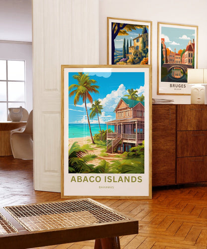 Abaco Islands Travel Poster - Beachfront Serenity