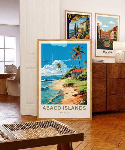 Abaco Islands Travel Poster - Tropical Flora