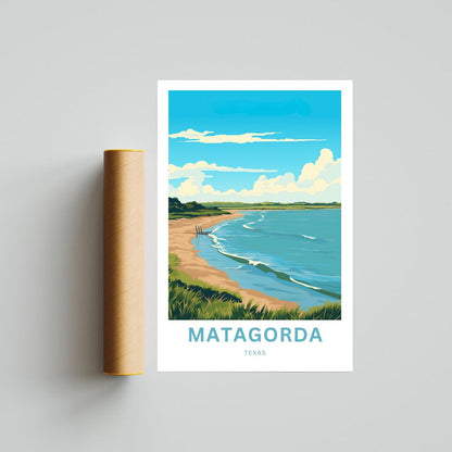 Matagorda Travel Poster