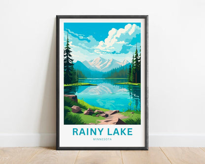 Rainy lake Travel Poster