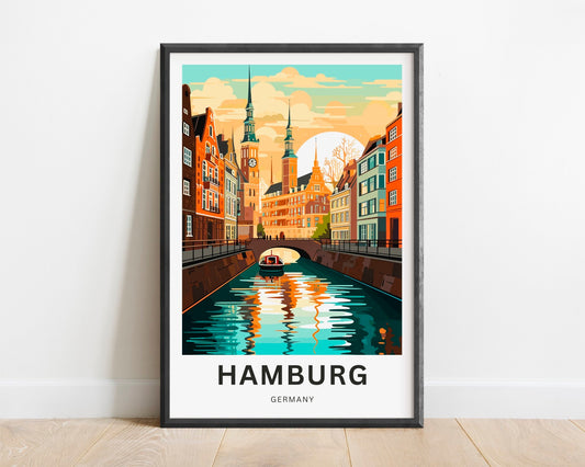 Hamburg Travel Poster