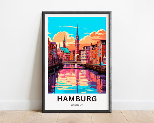 Hamburg Travel Poster