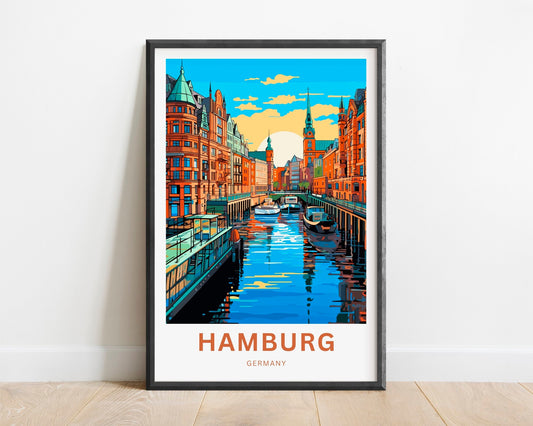 Hamburg Travel Poster