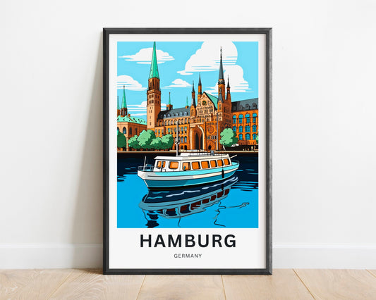 Hamburg Travel Poster