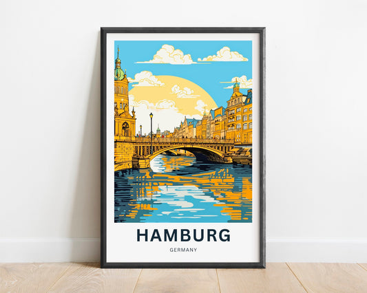 Hamburg Travel Poster