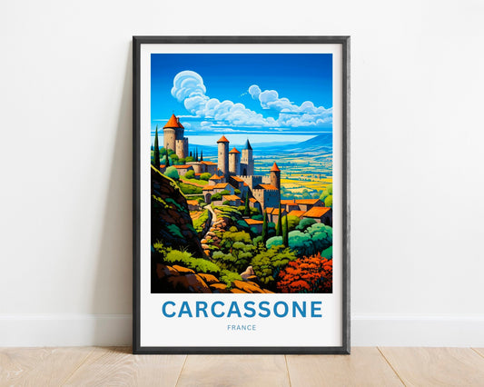 Carcassonne Travel Poster