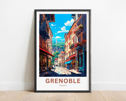Grenoble Travel Poster