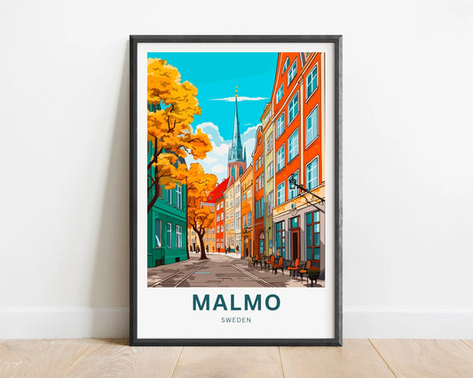 Malmo Travel Poster