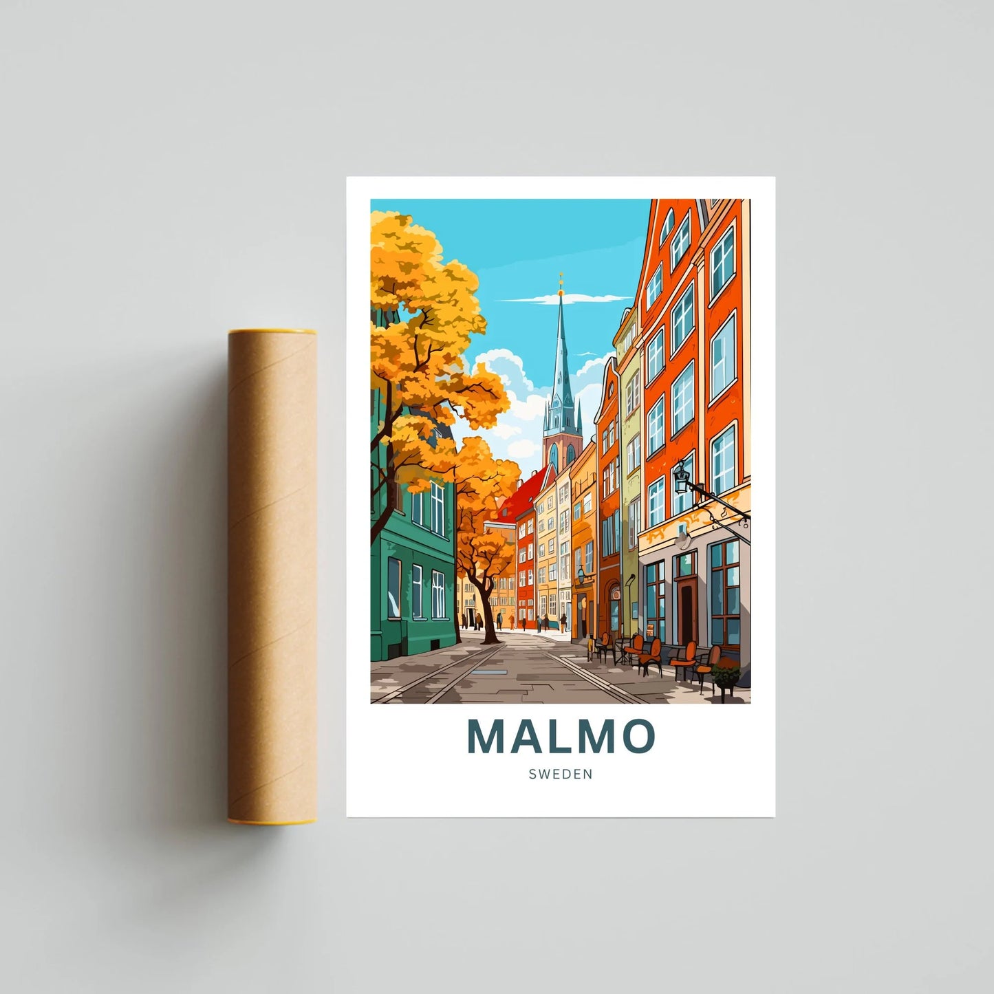 Malmo Travel Poster