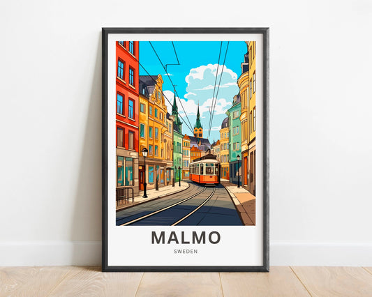 Malmo Travel Poster