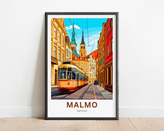 Malmo Travel Poster