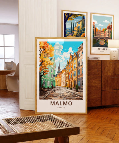 Malmo Travel Poster