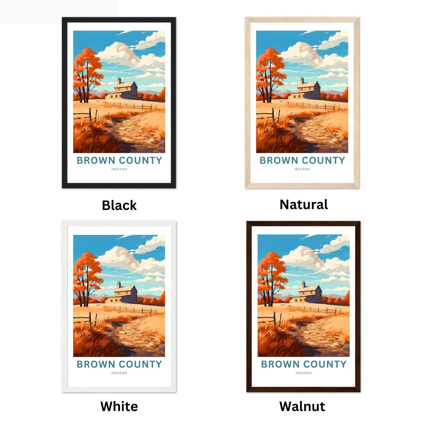 Brown County Travel Poster