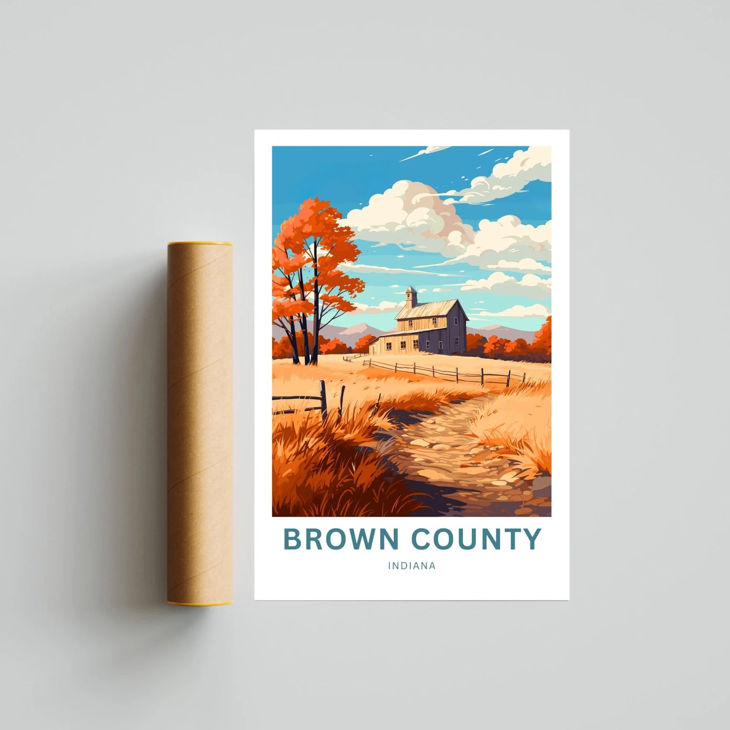 Brown County Travel Poster